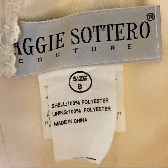 Maggie Sottero Couture Women's 8 Cream Wedding Dress - Picture 7 of 7